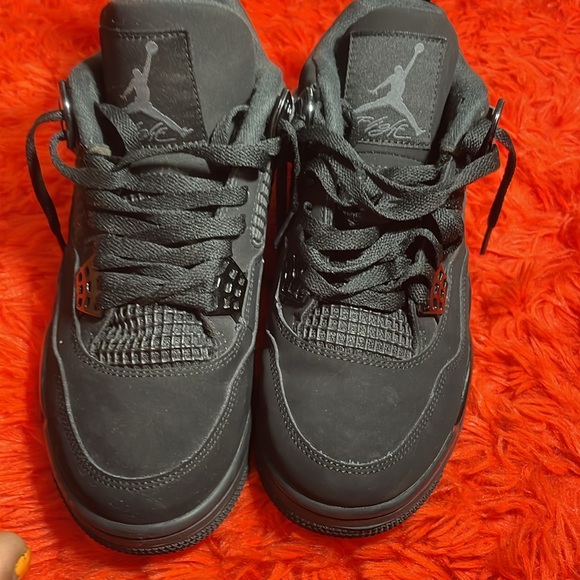 Nike Air Jordan 4 Retro Black Sneakers Men's Air Jordan 4 Retro Black Cat no box - Picture 2 of 12